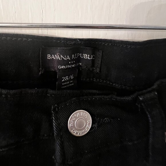 NWT Banana RepublicF Low Rise Black Wash Girlfriend Jean 28 6 Black F327 - Picture 9 of 9